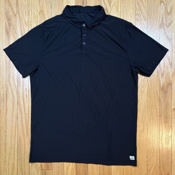 Vuori Polo Shirt Men’s Size Medium Black Tech Performance Golf Gym Prep Soft - Picture 1 of 10